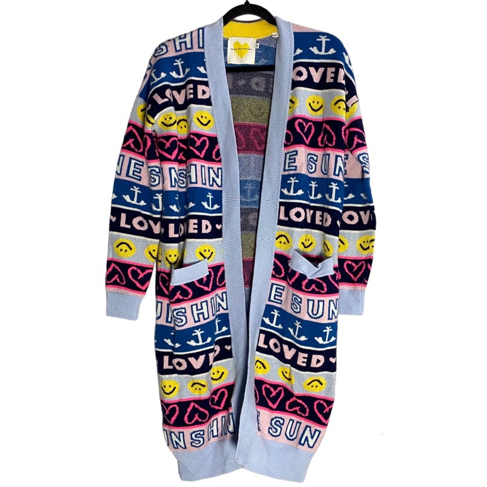 NWOT Anthro Kerri Rosenthal Multi Media Long Cashmere Cardigan